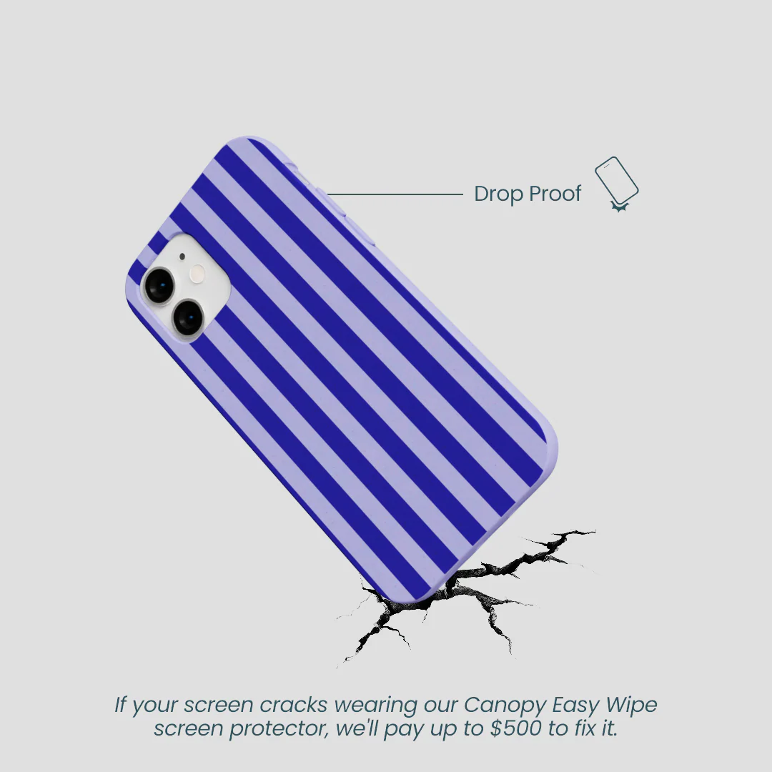 Lavender Indigo Stripes iPhone 12 Mini Case - Image 5