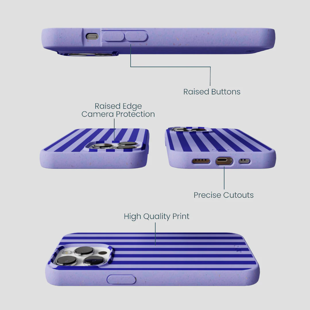 Lavender Indigo Stripes iPhone 13 Pro Case - Image 3