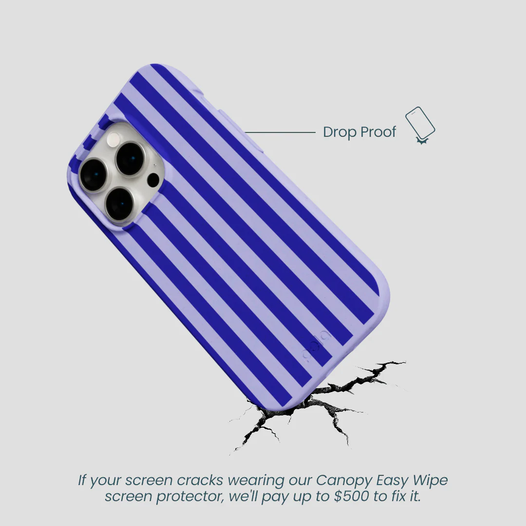 Lavender Indigo Stripes iPhone 14 Pro Case - Image 5