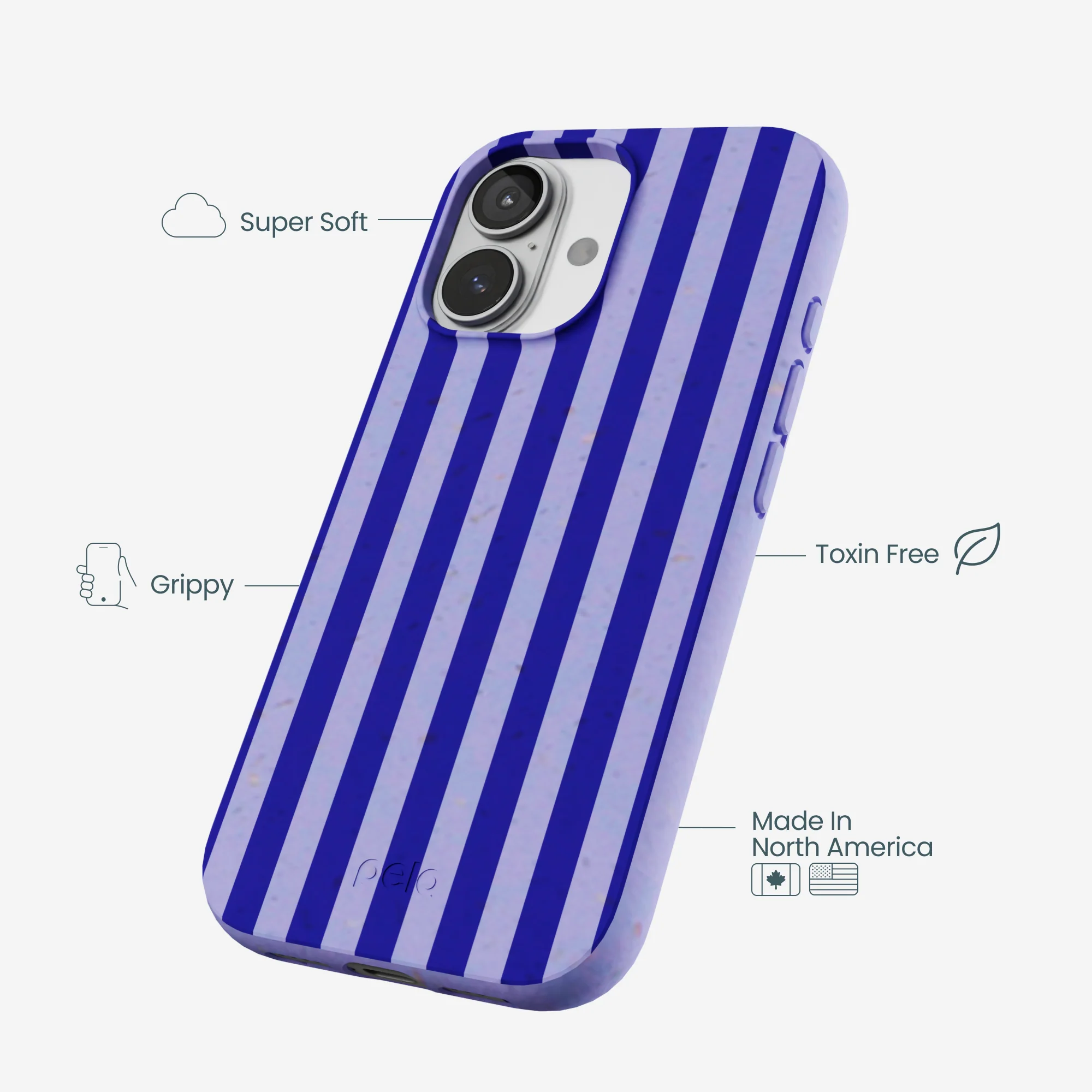 Lavender Indigo Stripes iPhone 17 Case - Image 4