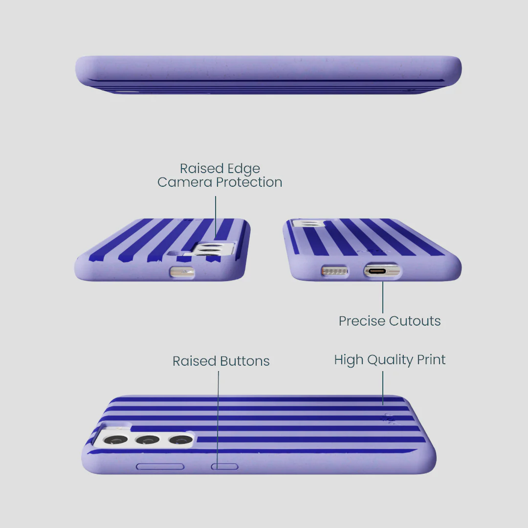 Lavender Indigo Stripes Samsung Galaxy S22 Case - Image 2
