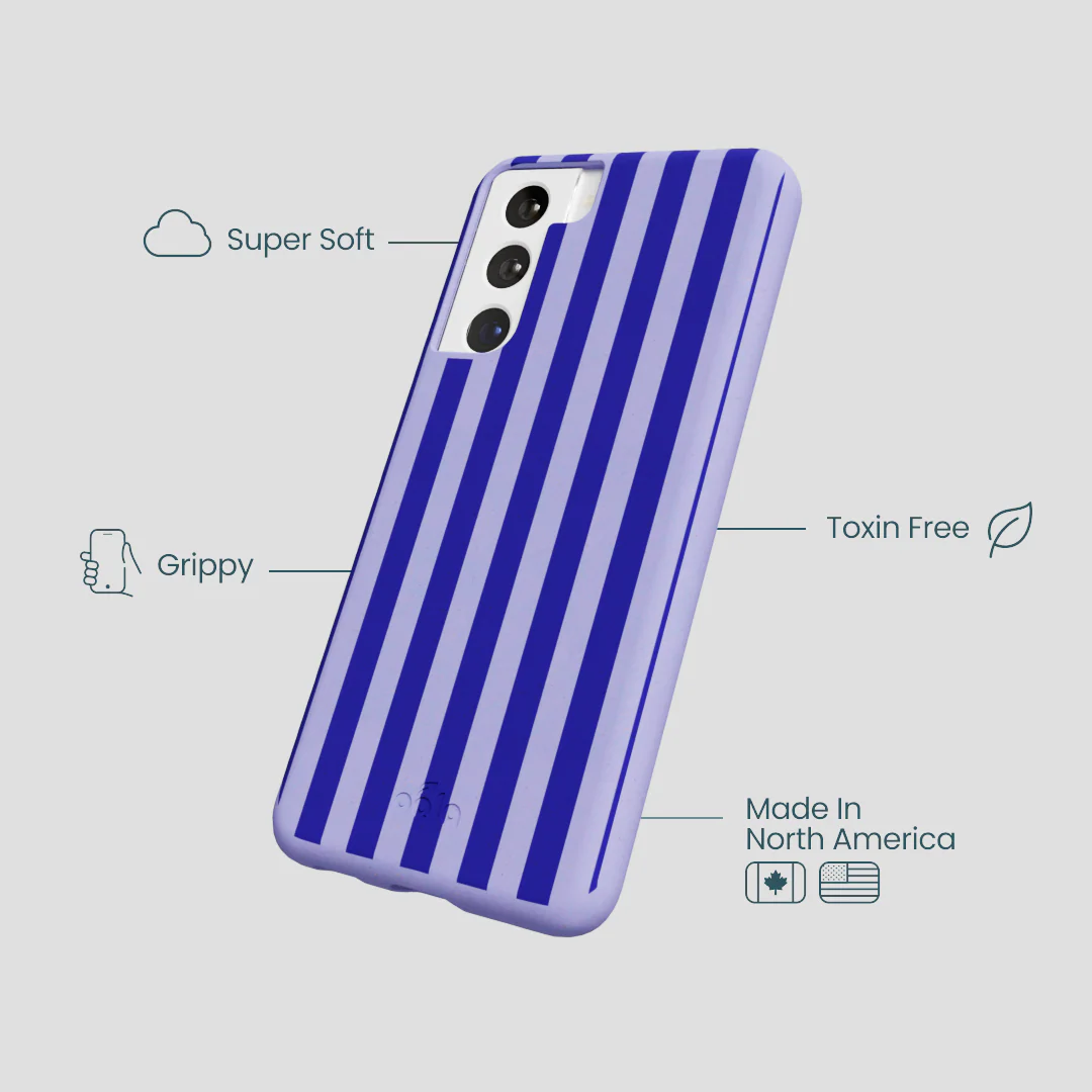 Lavender Indigo Stripes Samsung Galaxy S22 Case - Image 3