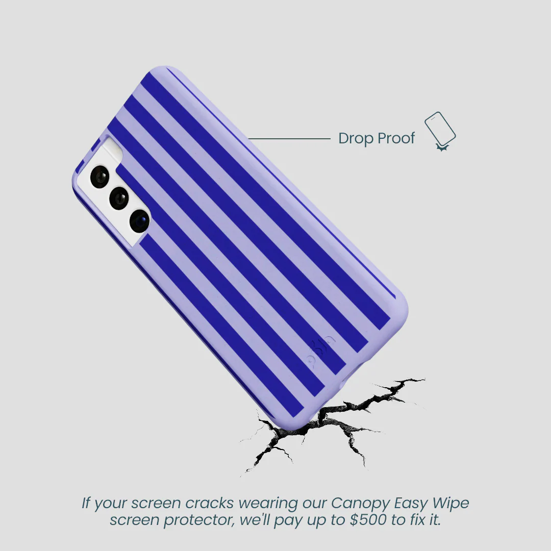 Lavender Indigo Stripes Samsung Galaxy S22 Case - Image 4