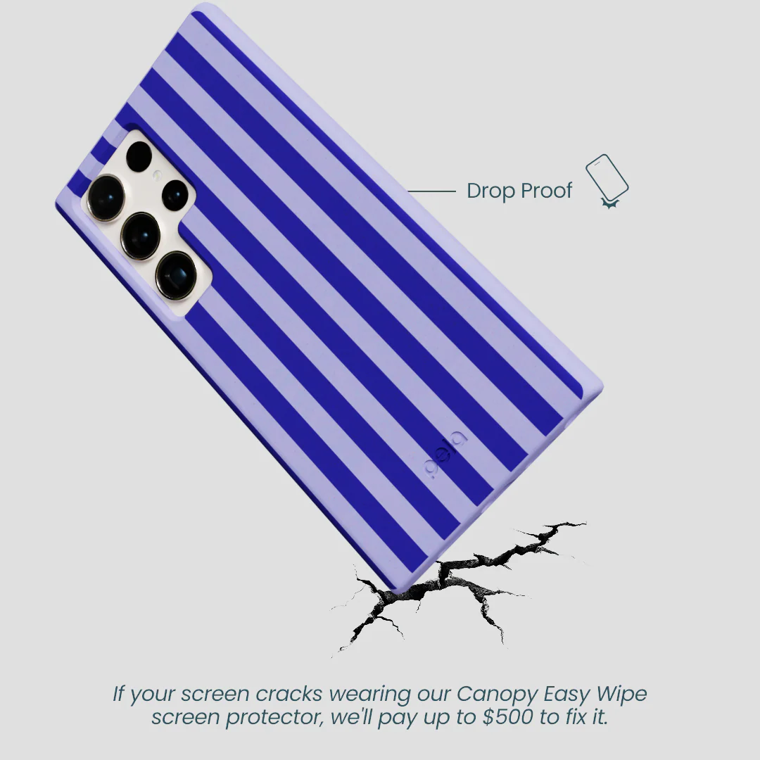 Lavender Indigo Stripes Samsung Galaxy S24 Ultra Case - Image 4