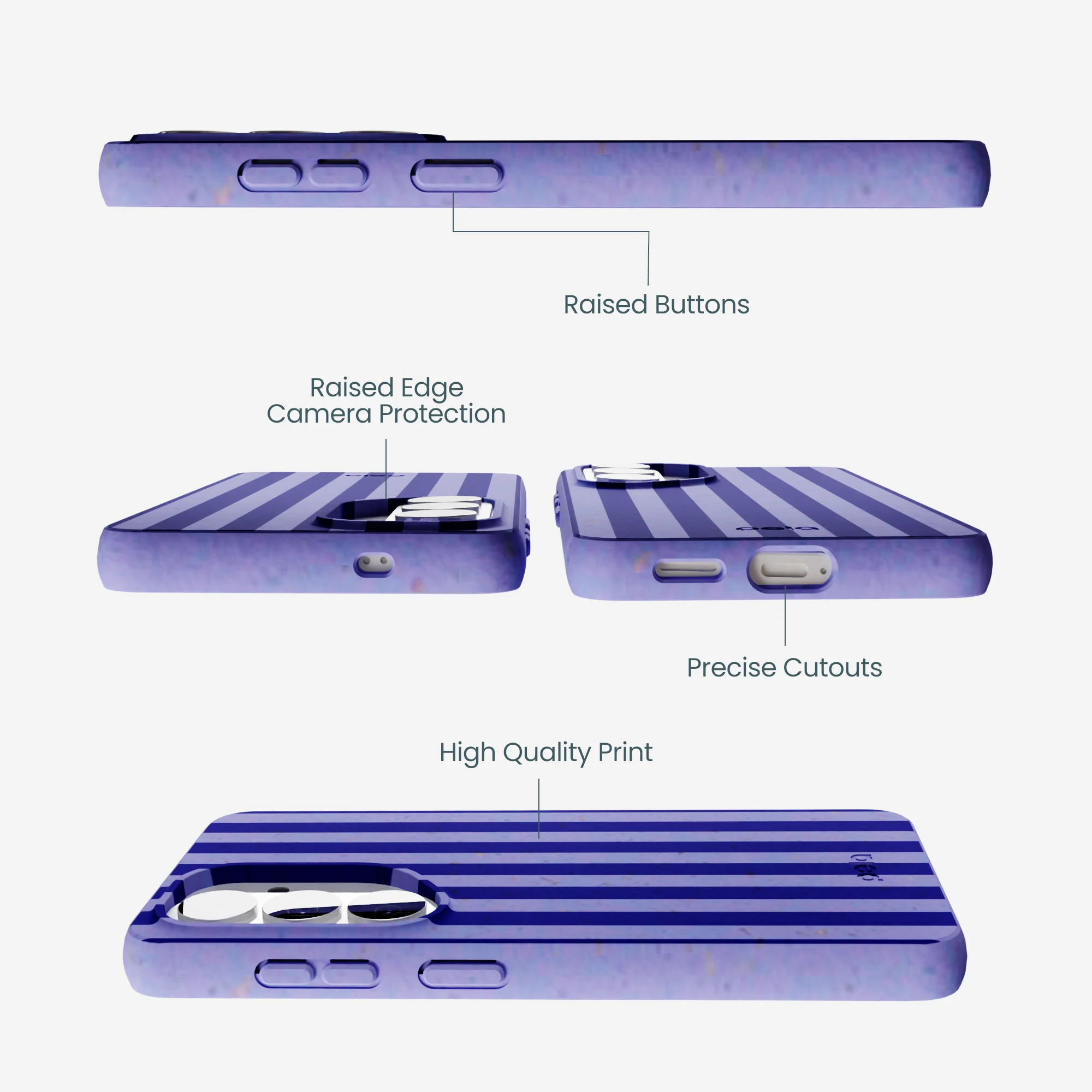 Lavender Indigo Stripes Samsung Galaxy S26 Case - Image 2