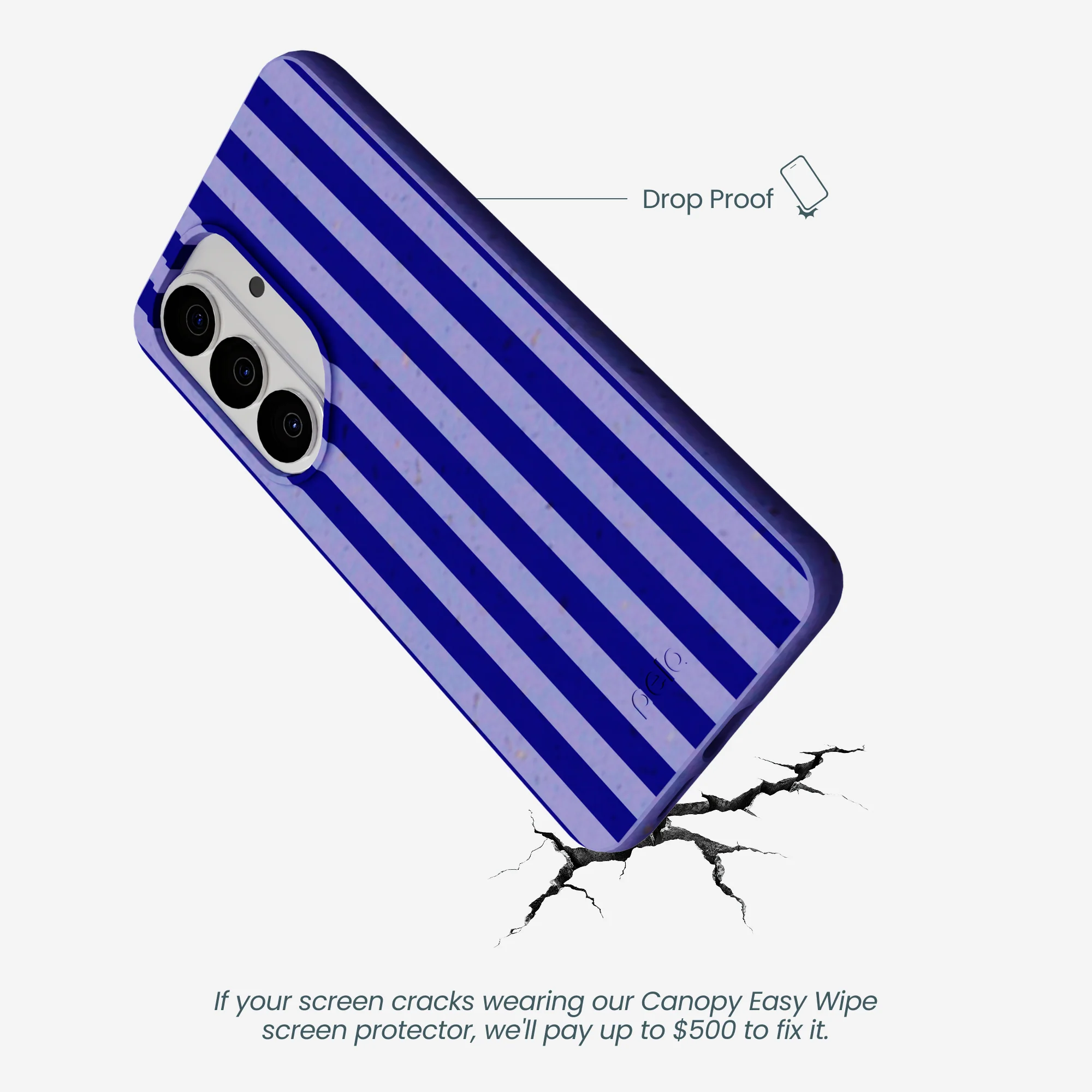 Lavender Indigo Stripes Samsung Galaxy S26 Case - Image 4
