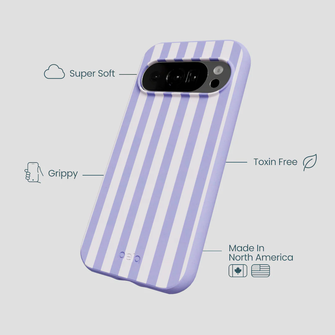 Lavender Lilac Stripes Google Pixel 10/10 Pro Case - Image 4