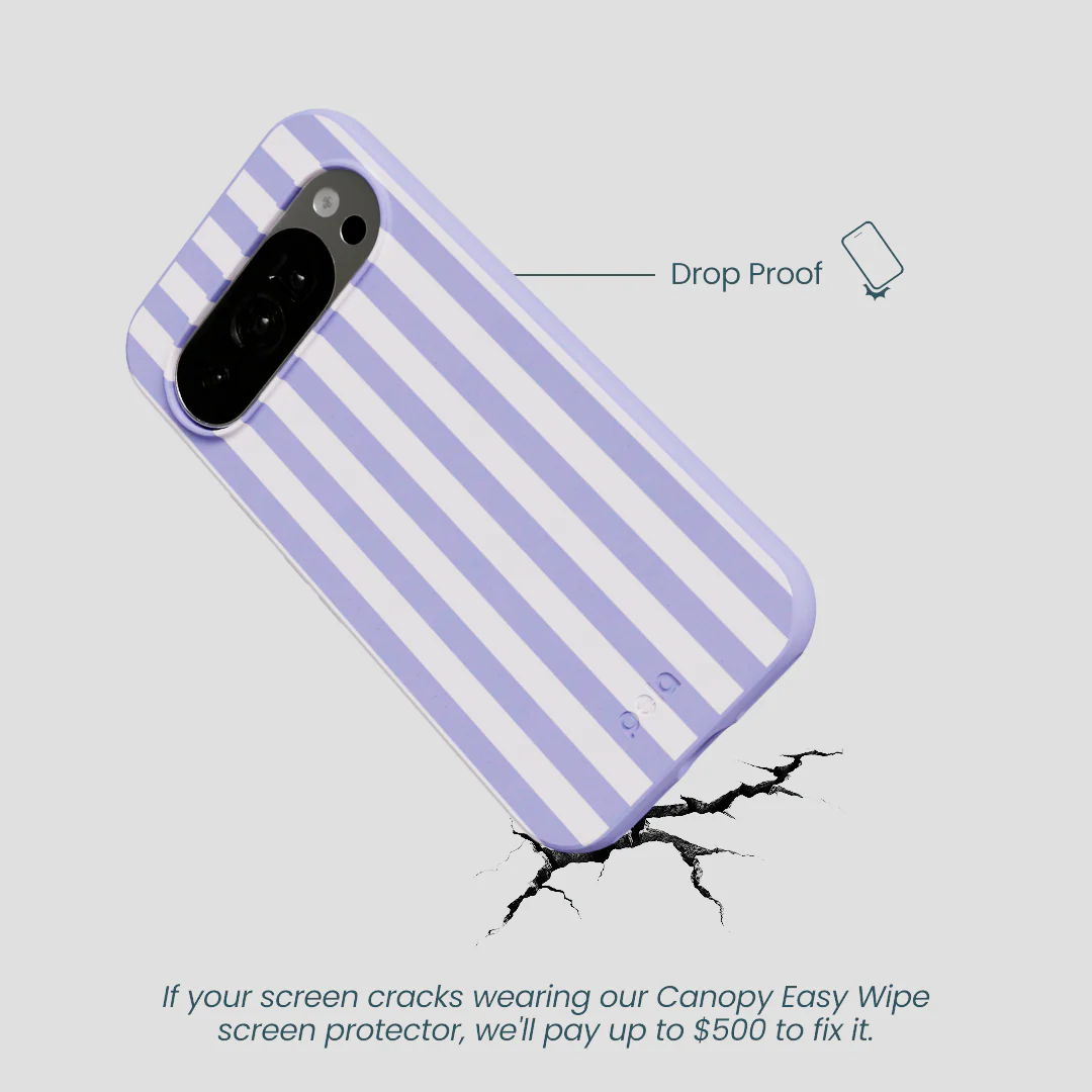 Lavender Lilac Stripes Google Pixel 10/10 Pro Case - Image 5