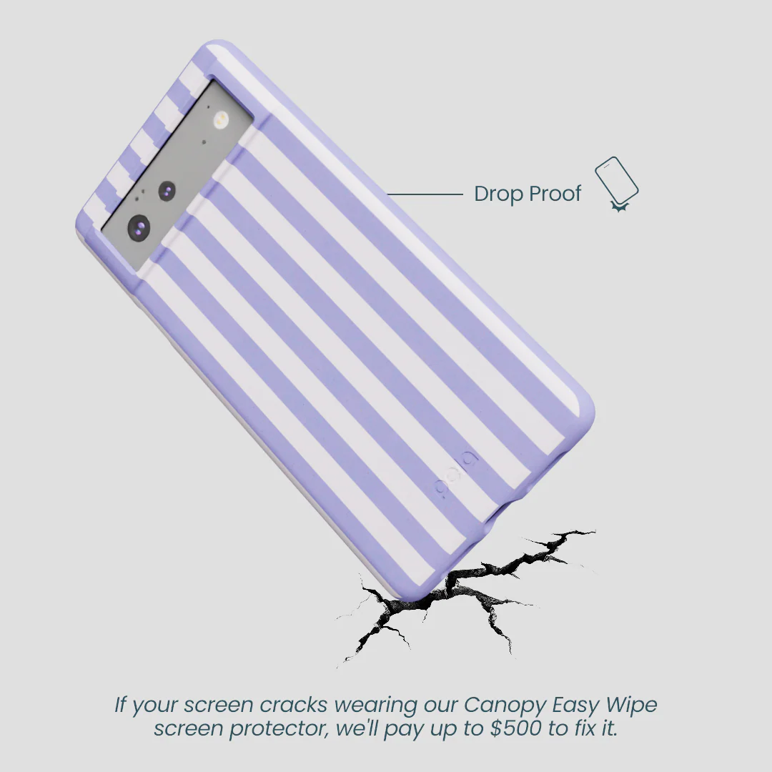 Lavender Lilac Stripes Google Pixel 6a Case - Image 5