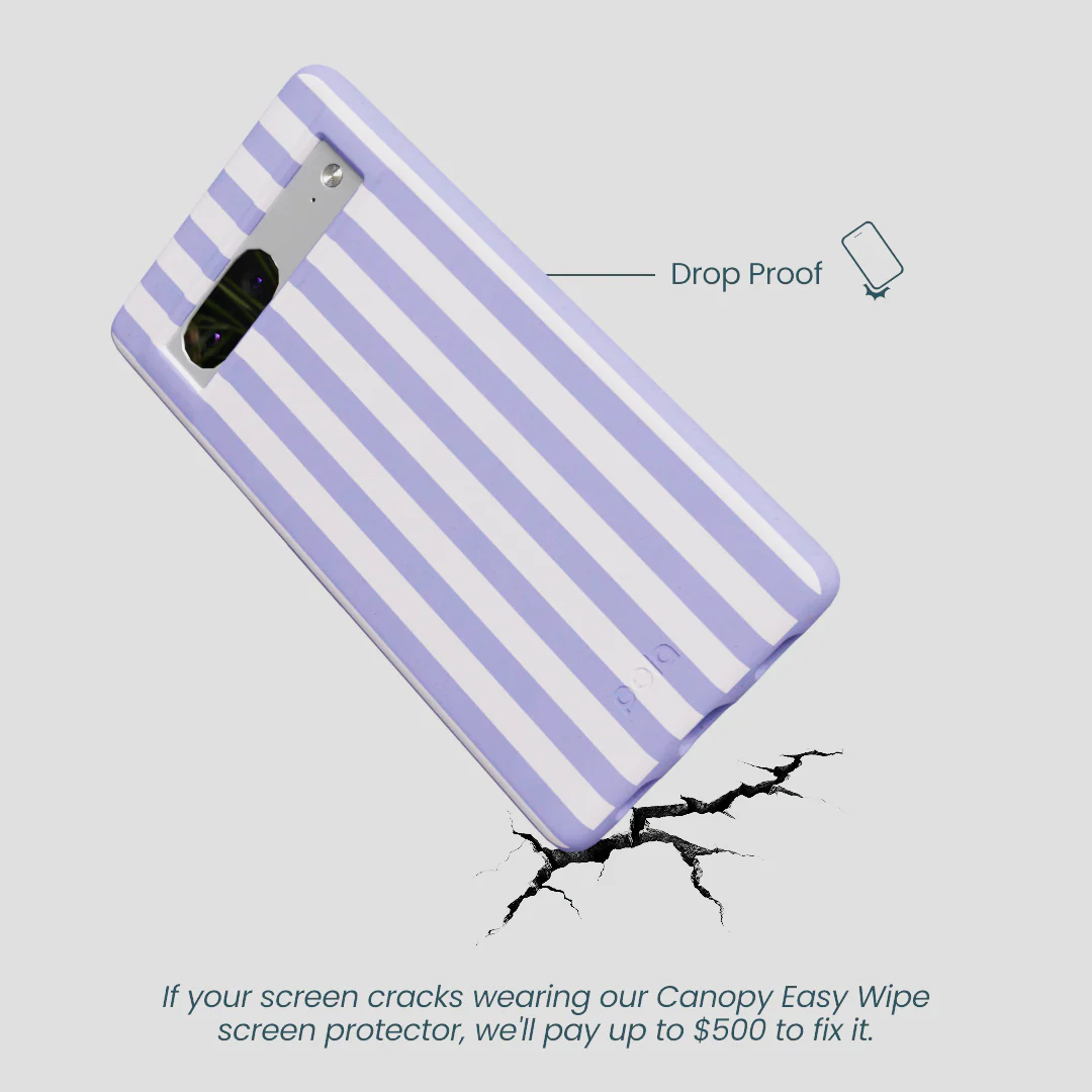 Lavender Lilac Stripes Google Pixel 7a Case - Image 5