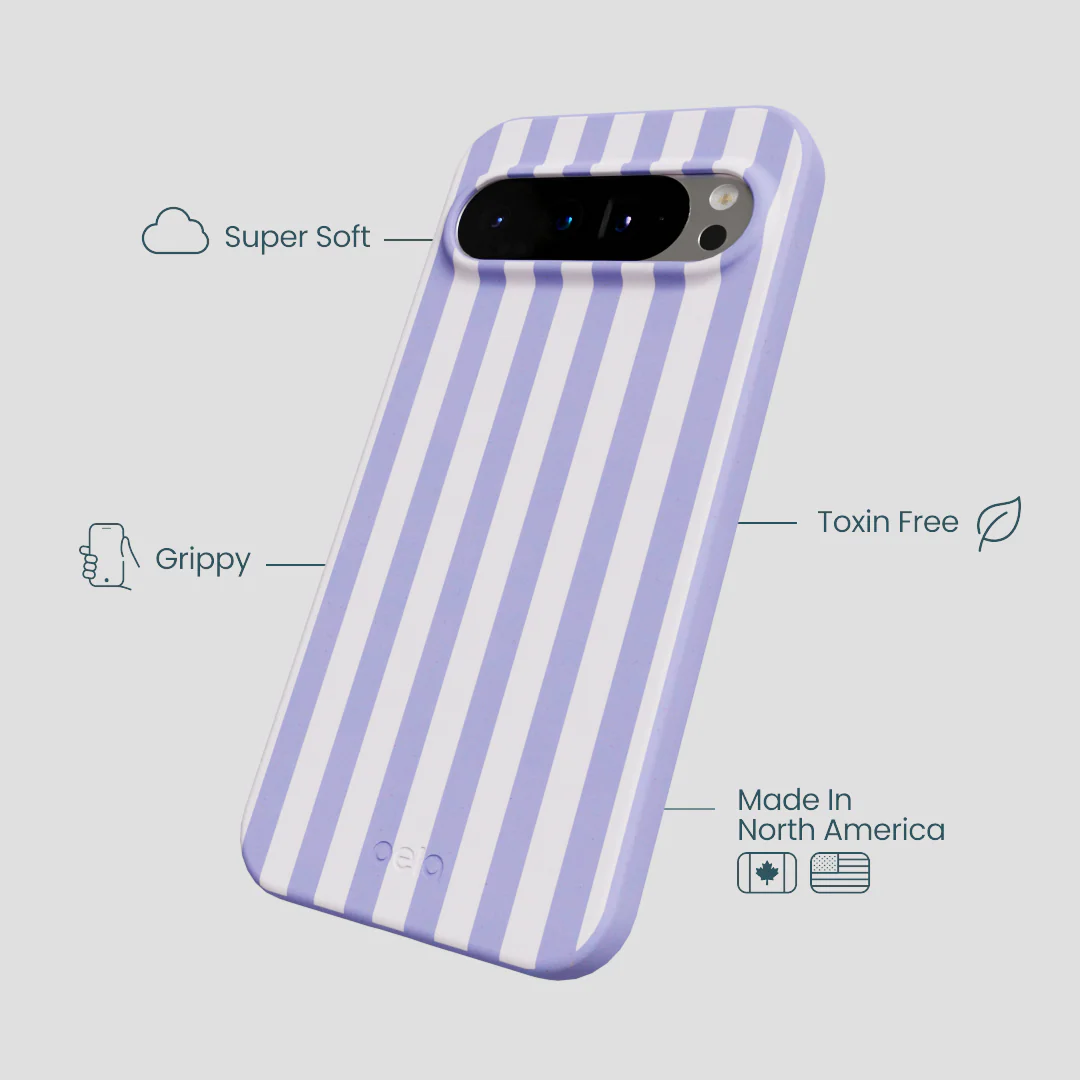 Lavender Lilac Stripes Google Pixel 9 Pro XL Case - Image 4