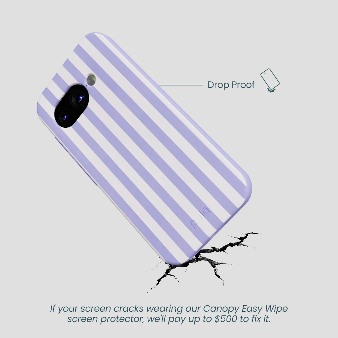 Lavender Lilac Stripes Google Pixel 9a Case - Image 5
