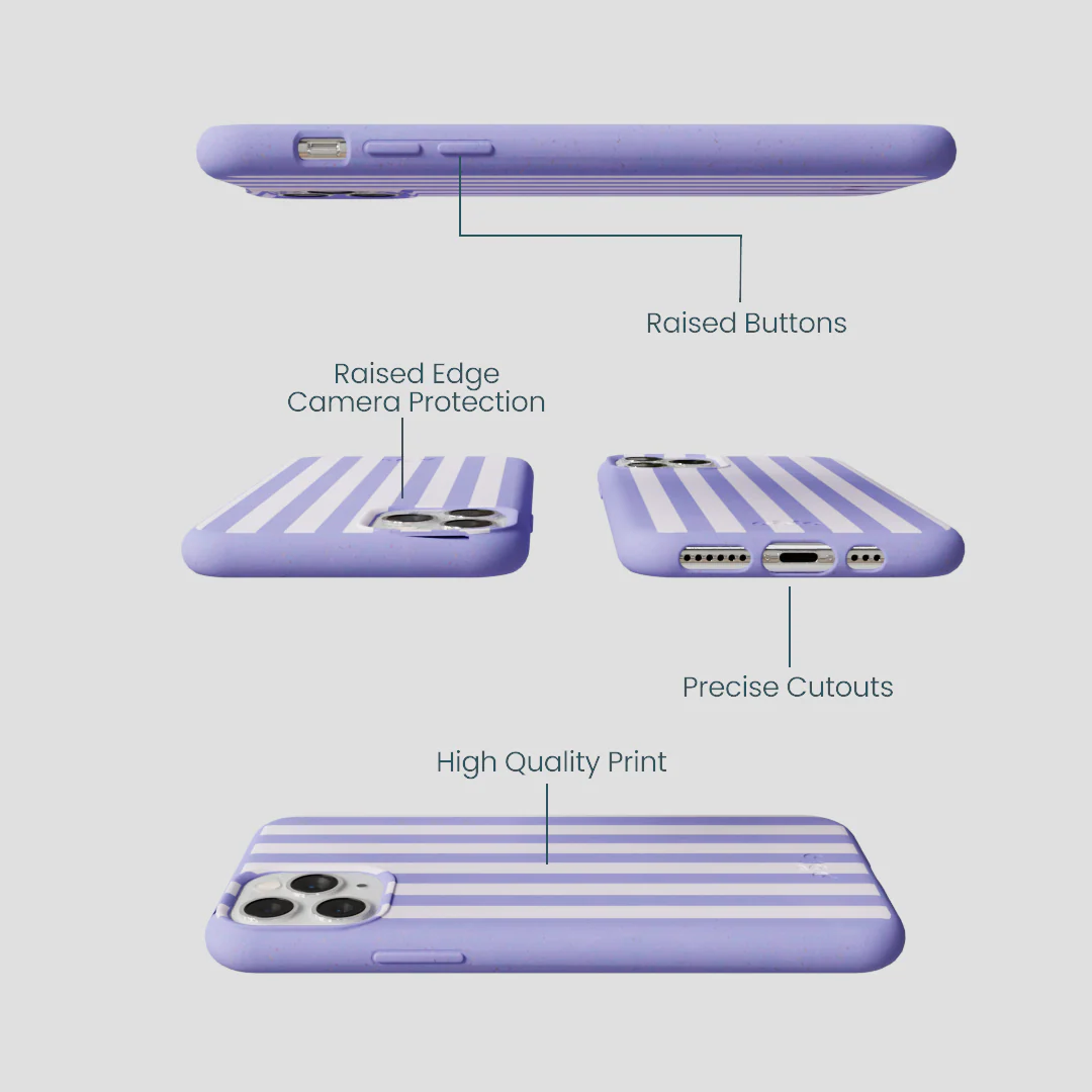 Lavender Lilac Stripes iPhone 11 Pro Case - Image 3
