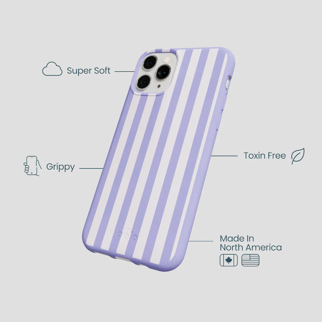 Lavender Lilac Stripes iPhone 11 Pro Case - Image 4
