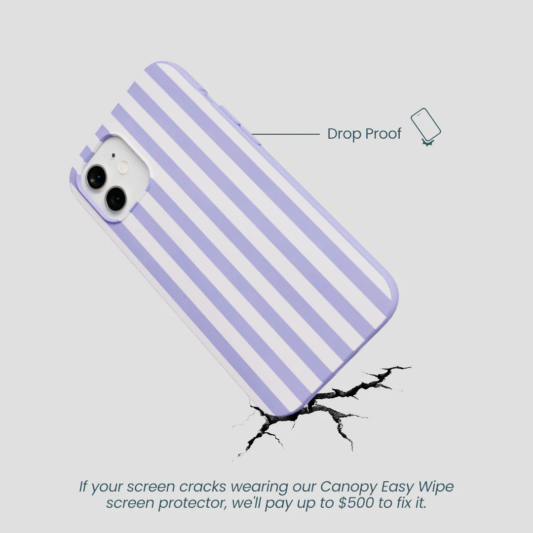 Lavender Lilac Stripes iPhone 12/ iPhone 12 Pro Case - Image 5
