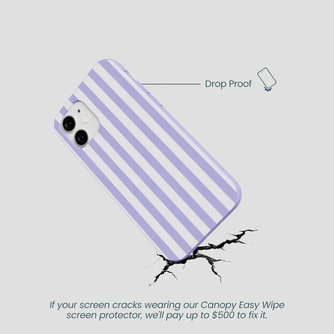 Lavender Lilac Stripes iPhone 12 Mini Case - Image 5