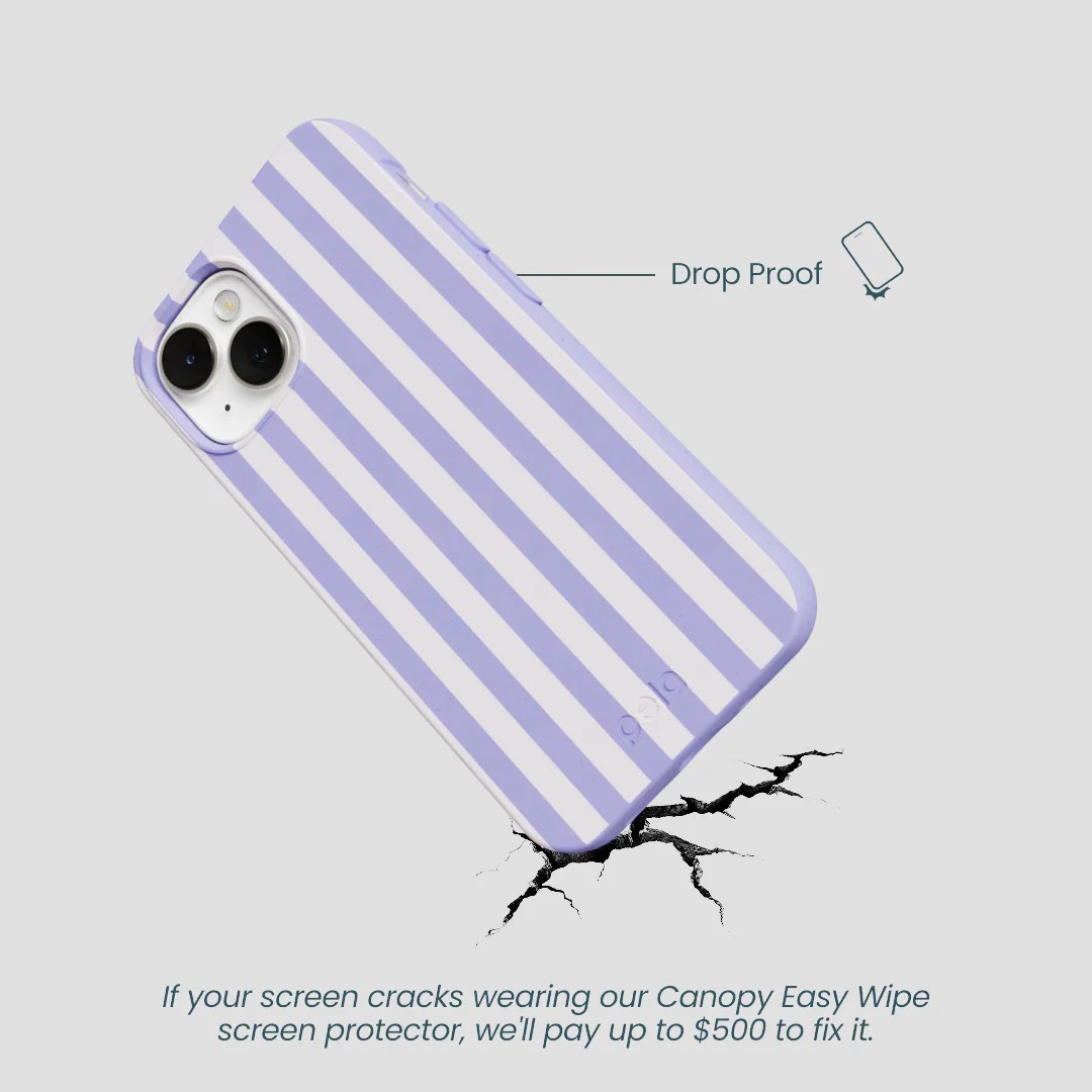 Lavender Lilac Stripes iPhone 13 Case - Image 5