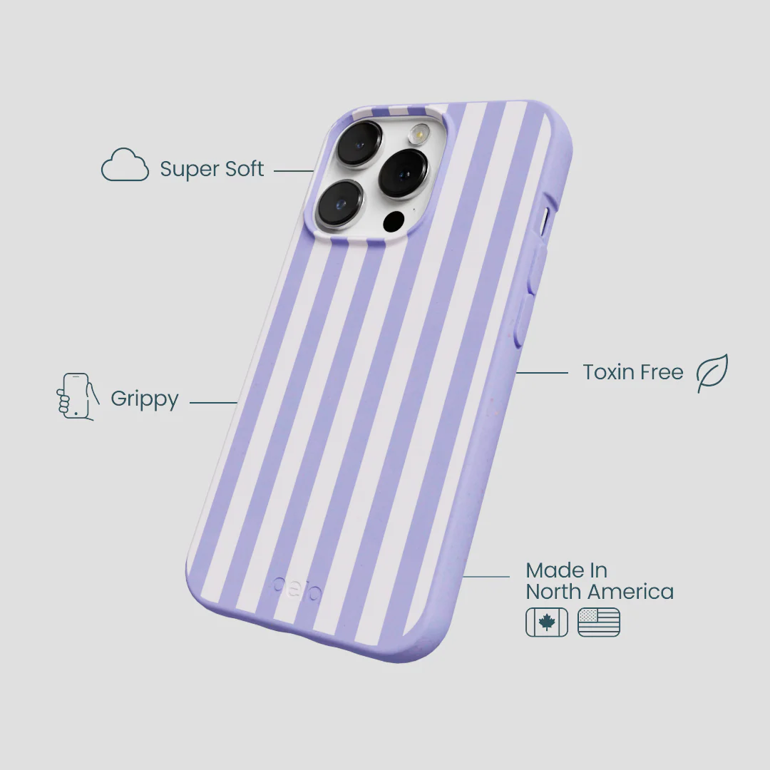 Lavender Lilac Stripes iPhone 13 Pro Case - Image 4