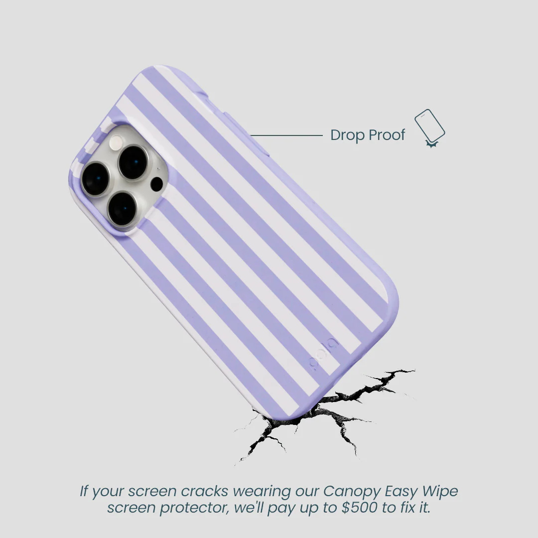 Lavender Lilac Stripes iPhone 14 Pro Case - Image 5