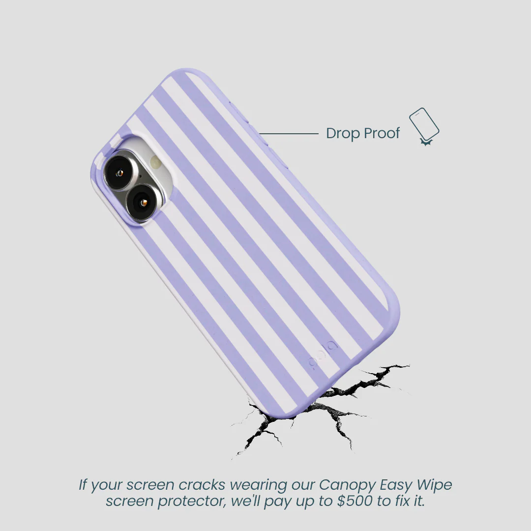 Lavender Lilac Stripes iPhone 16 Case - Image 5