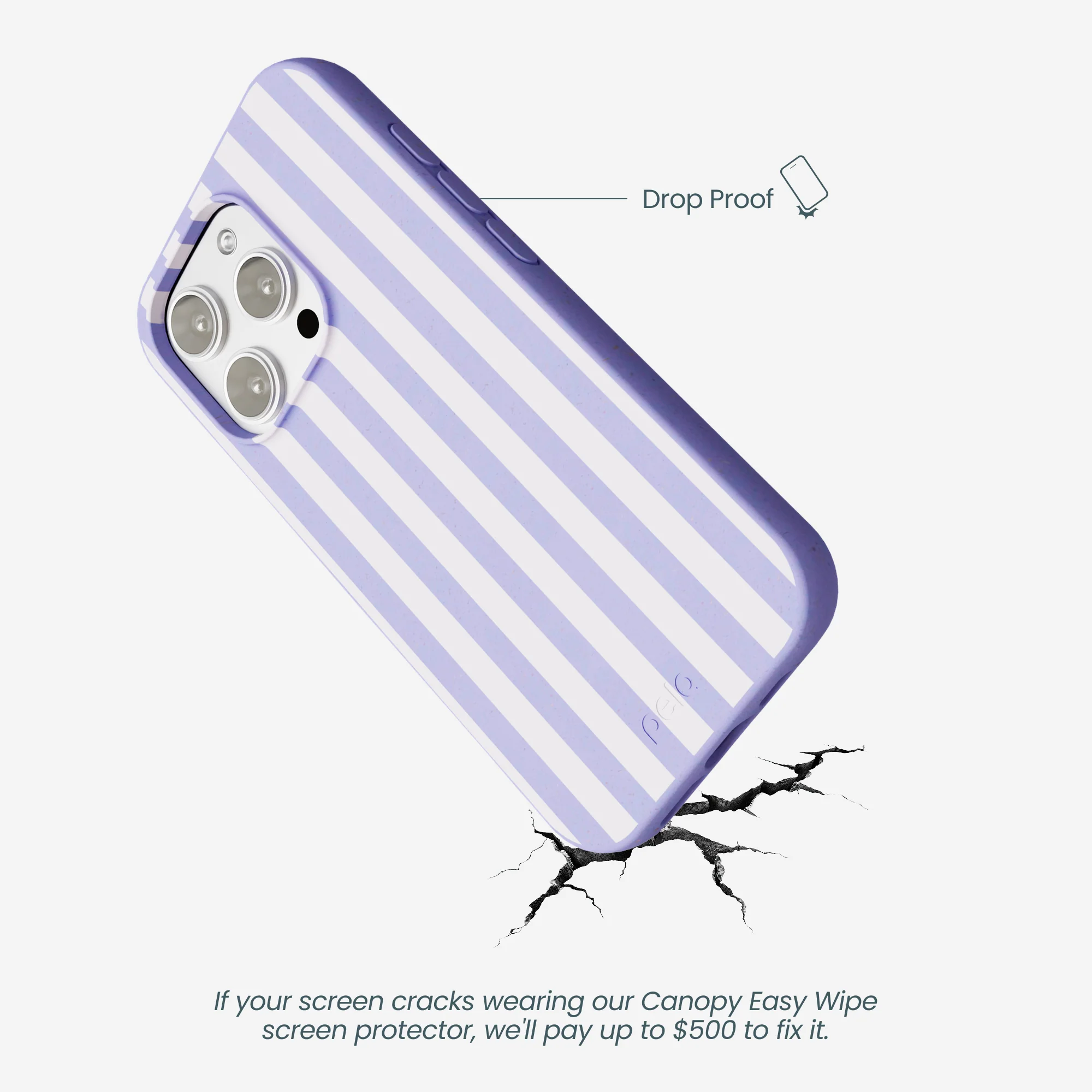 Lavender Lilac Stripes iPhone 16 Pro Max Case - Image 5