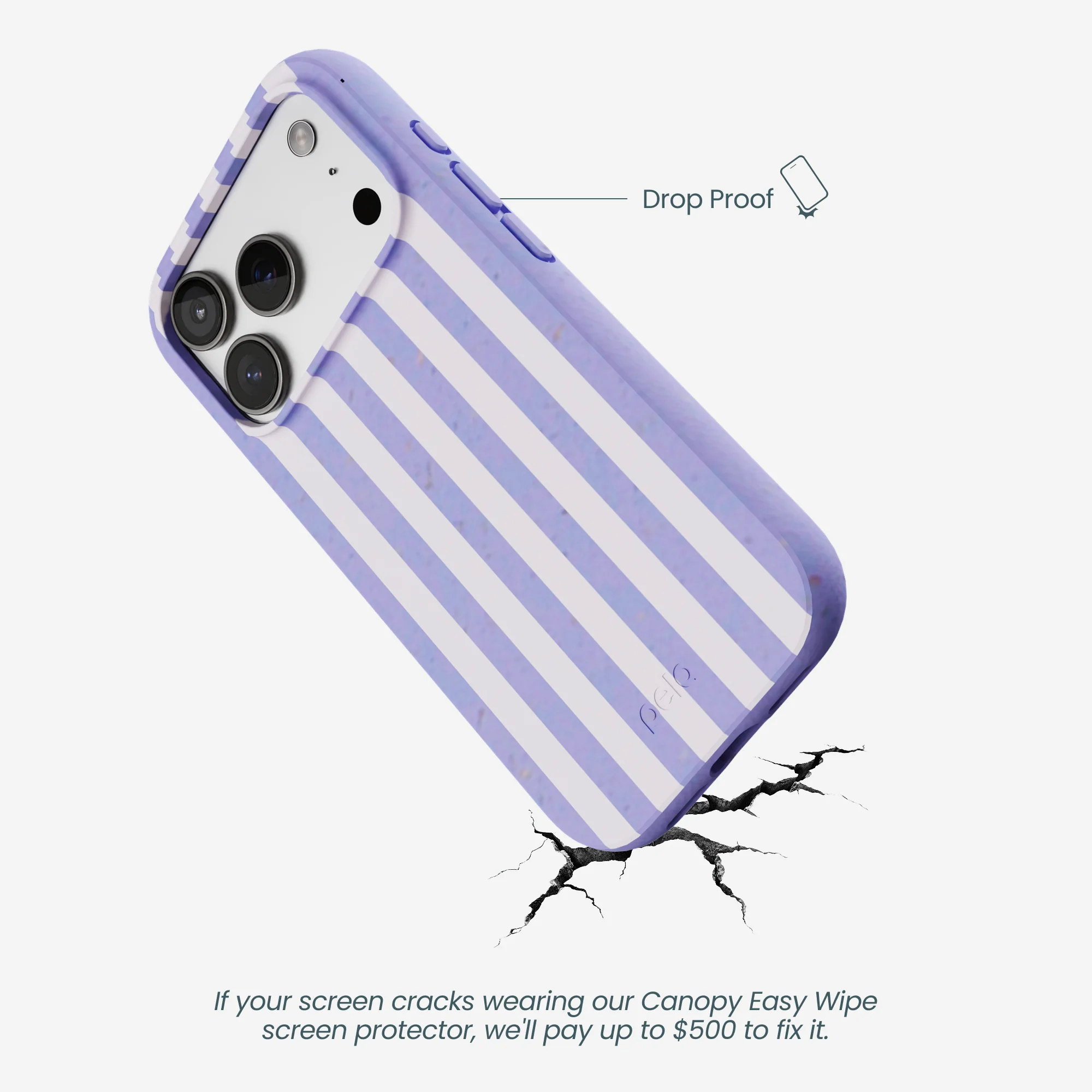 Lavender Lilac Stripes iPhone 17 Pro Case - Image 5