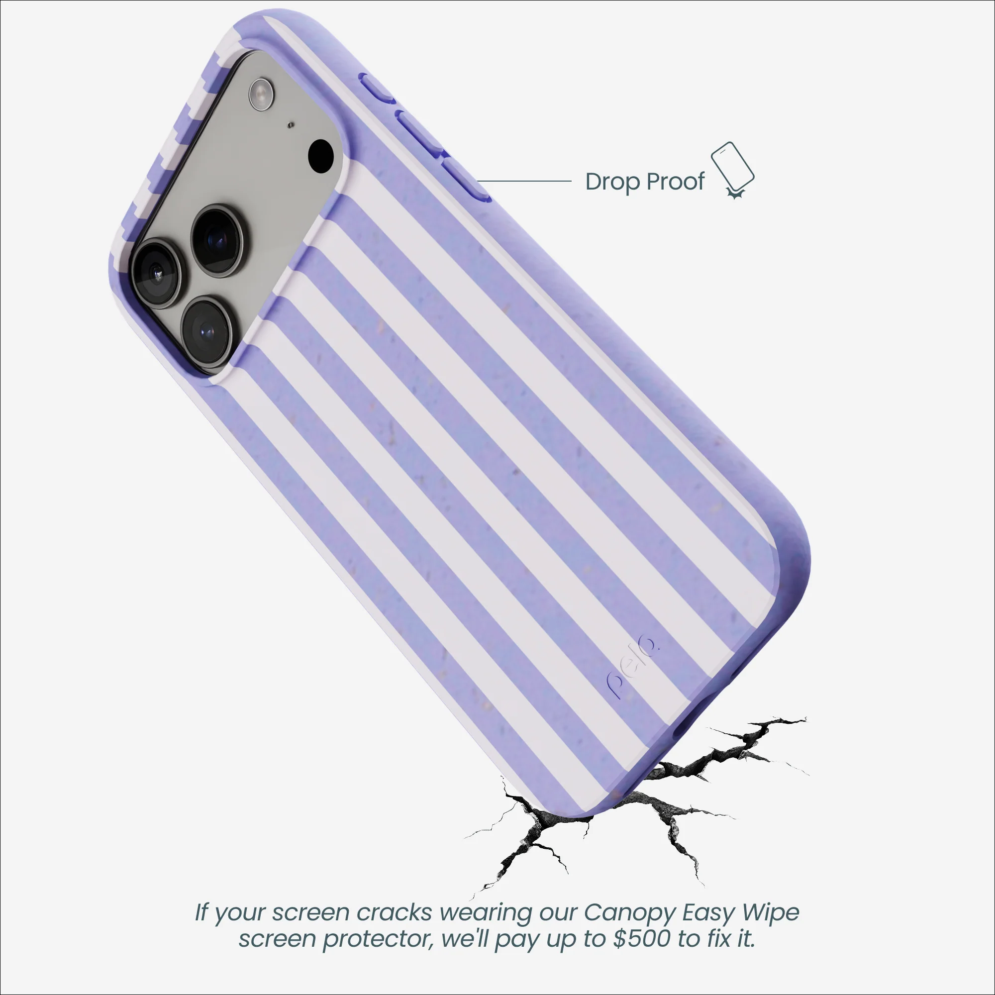 Lavender Lilac Stripes iPhone 17 Pro Max Case - Image 5
