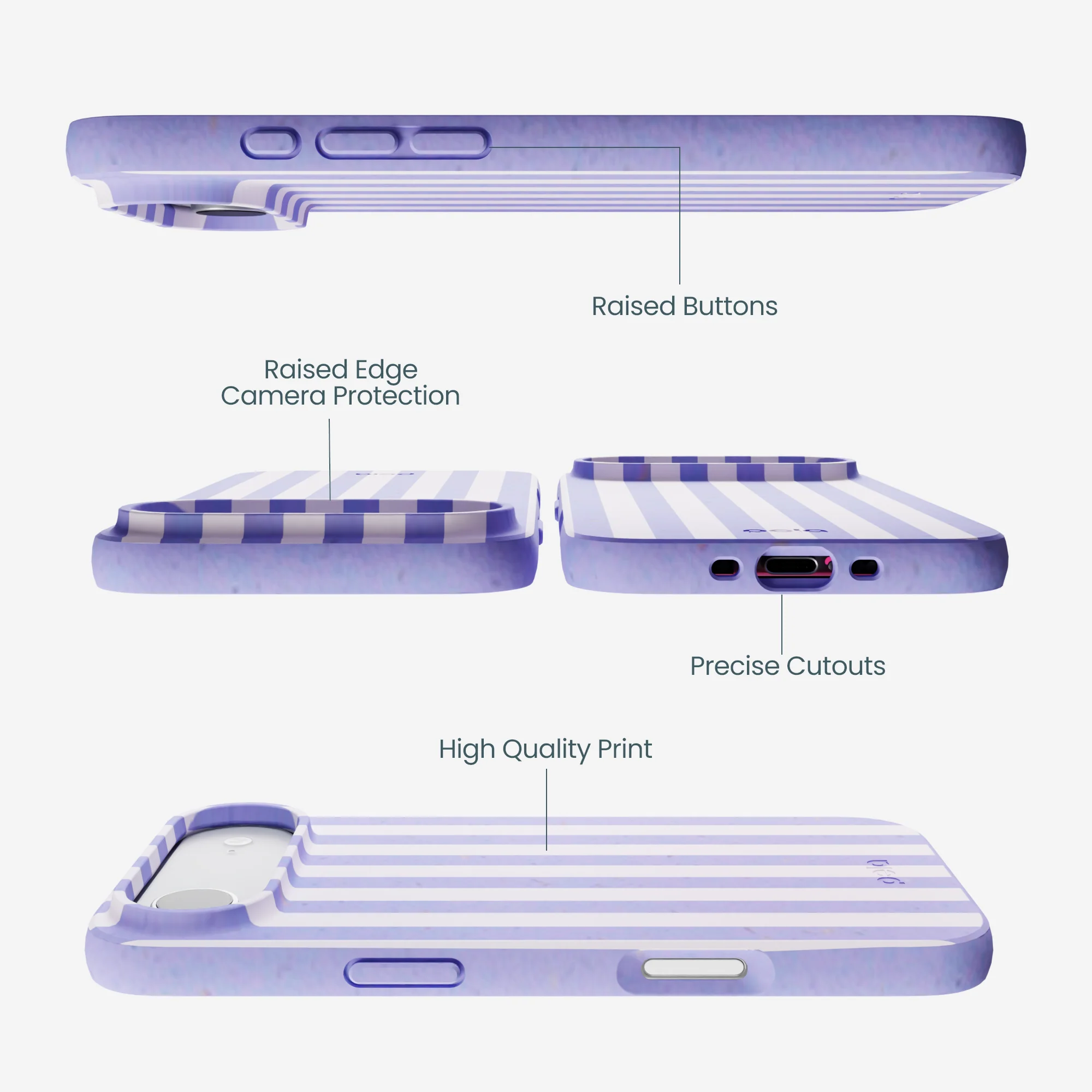 Lavender Lilac Stripes iPhone Air Case - Image 3