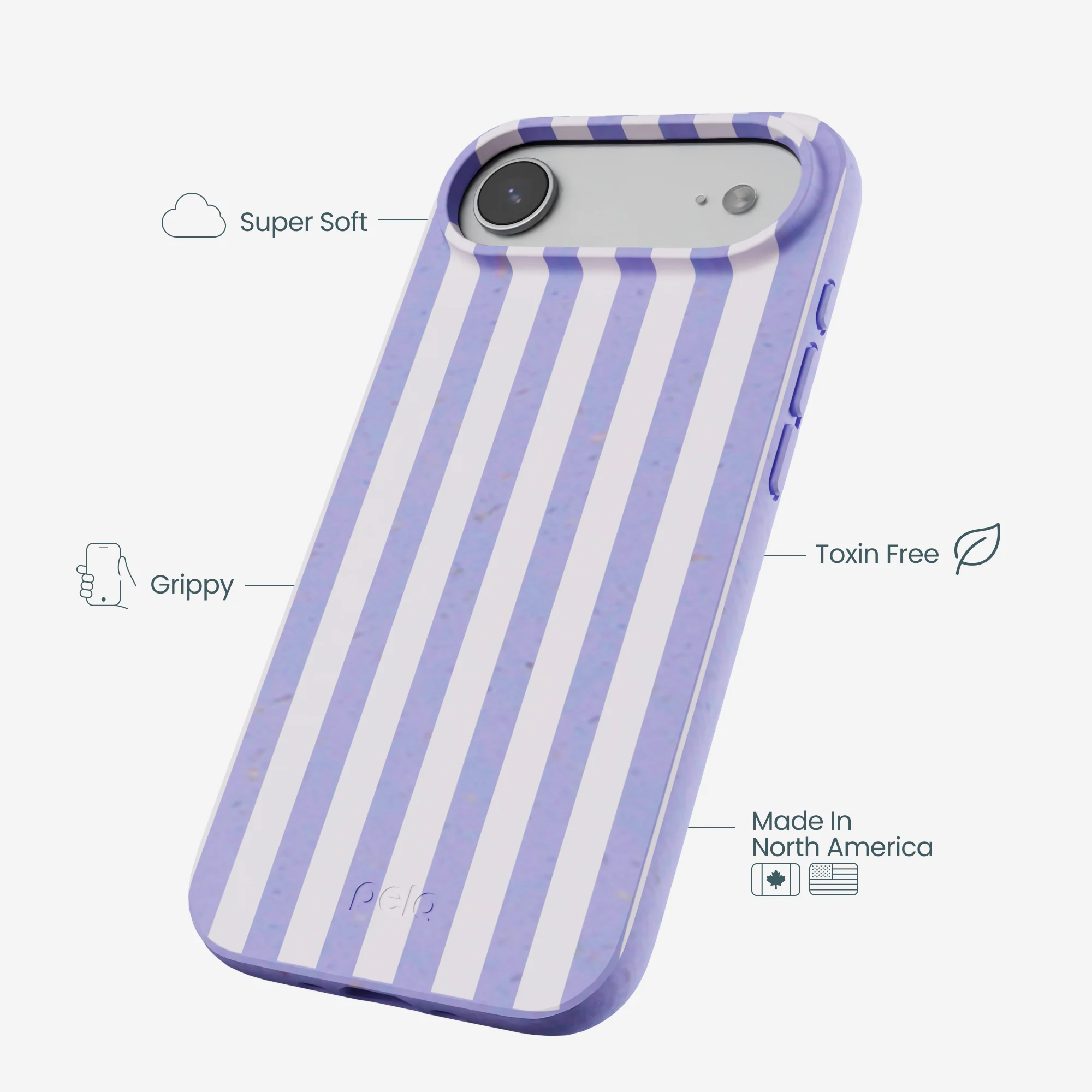 Lavender Lilac Stripes iPhone Air Case - Image 4