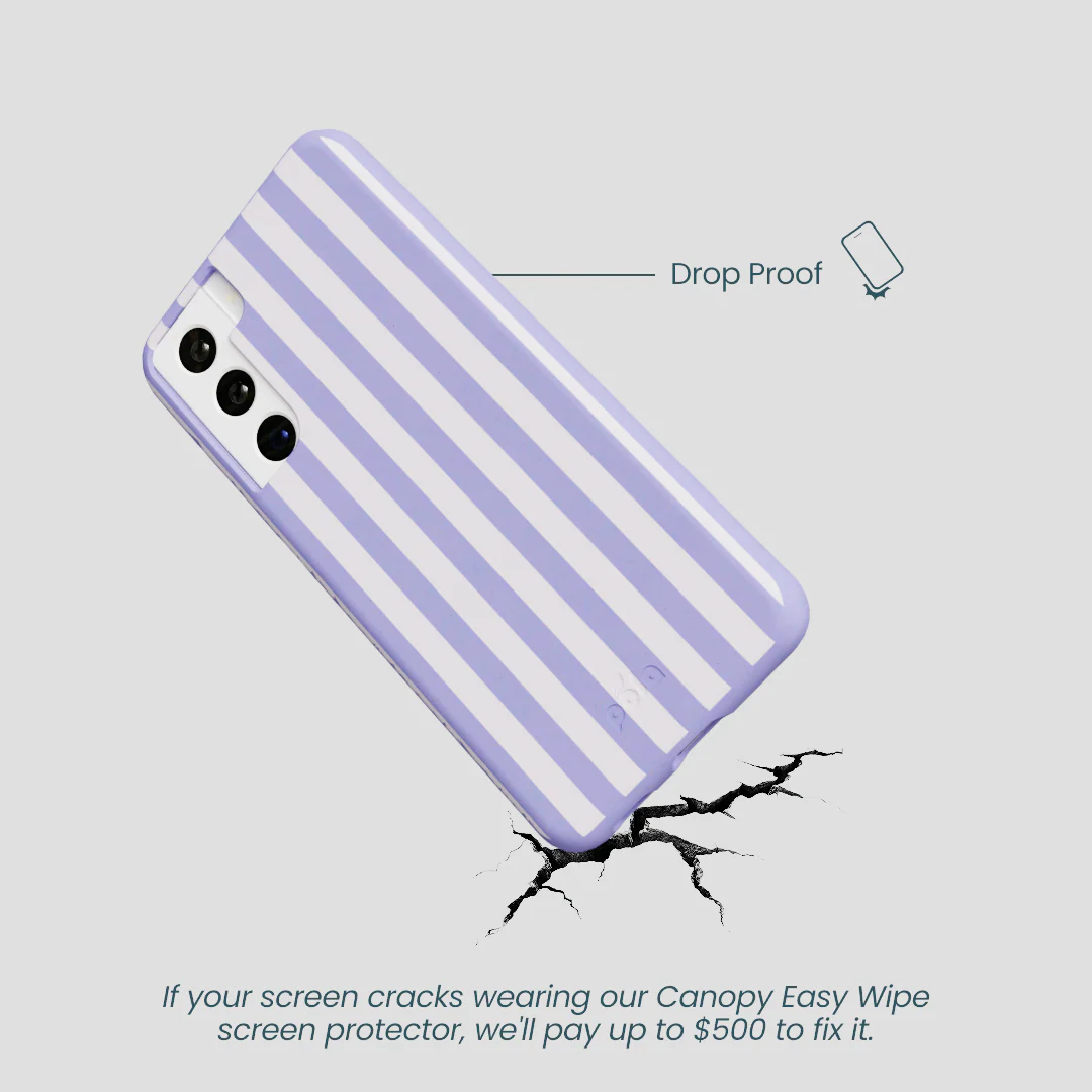 Lavender Lilac Stripes Samsung Galaxy S21 Case - Image 5