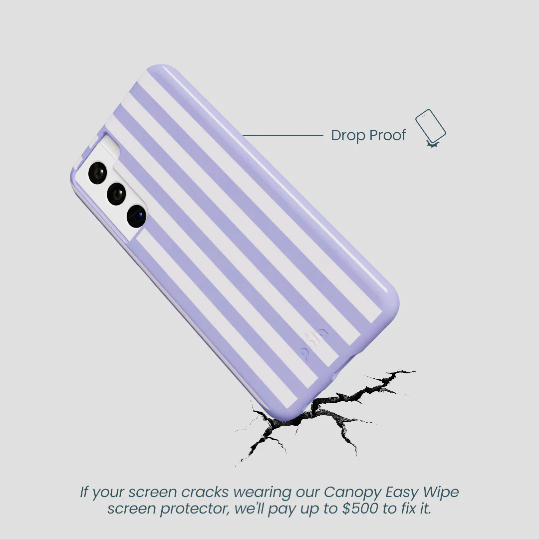 Lavender Lilac Stripes Samsung Galaxy S22 Case - Image 5