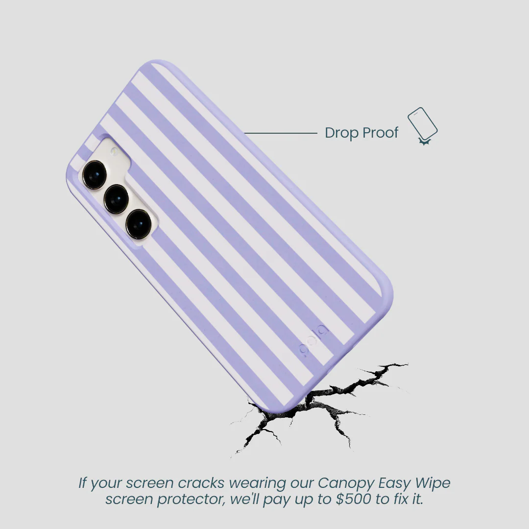 Lavender Lilac Stripes Samsung Galaxy S23 Case - Image 5