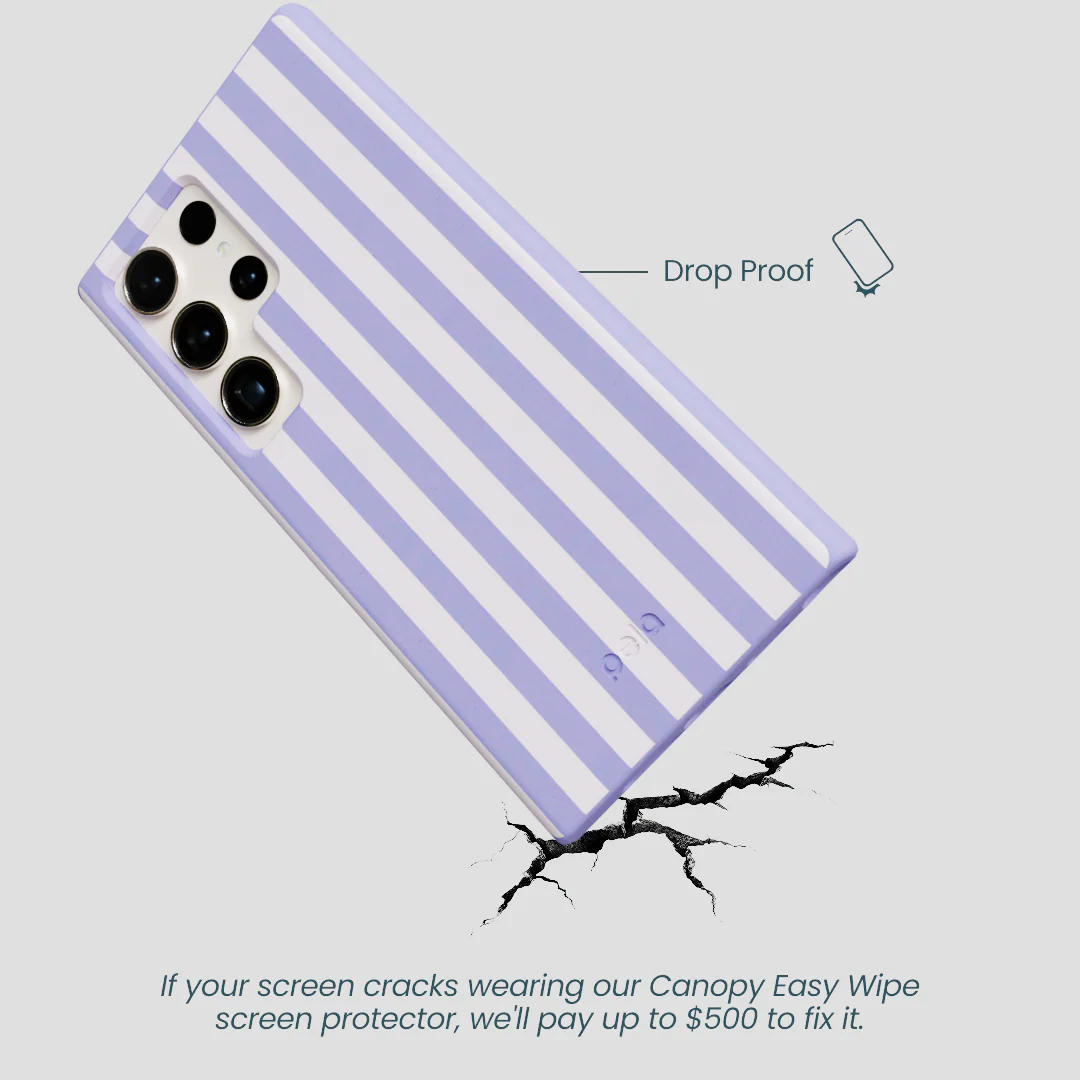Lavender Lilac Stripes Samsung Galaxy S24 Ultra Case - Image 5