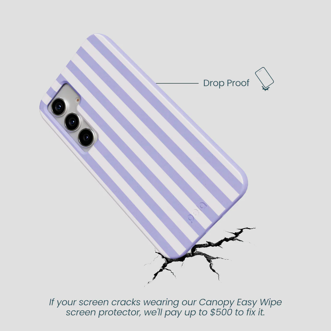 Lavender Lilac Stripes Samsung Galaxy S25 Case - Image 5