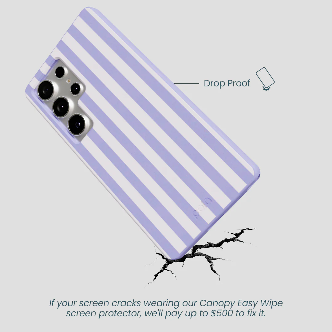 Lavender Lilac Stripes Samsung Galaxy S25 Ultra Case - Image 5