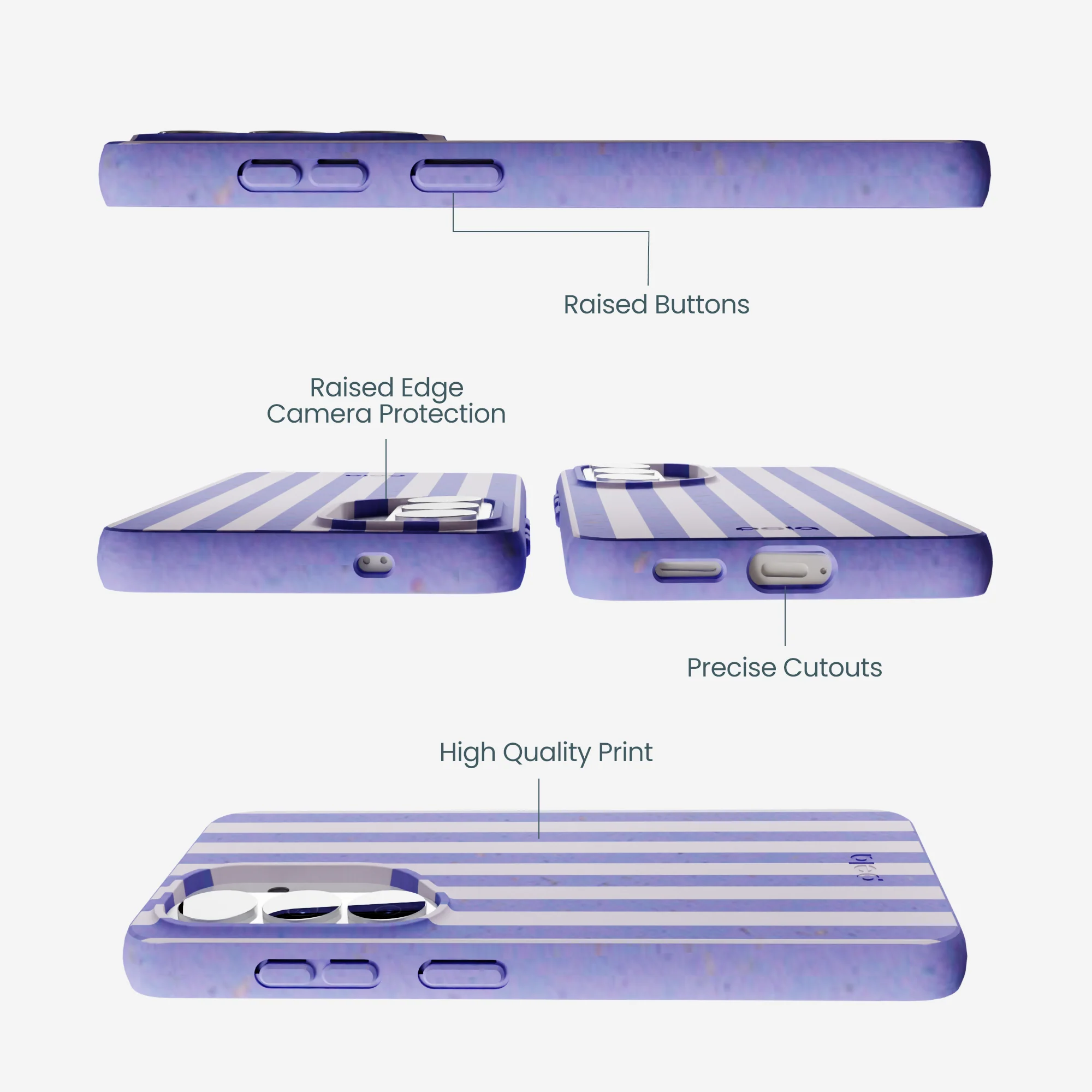 Lavender Lilac Stripes Samsung Galaxy S26 Case - Image 3