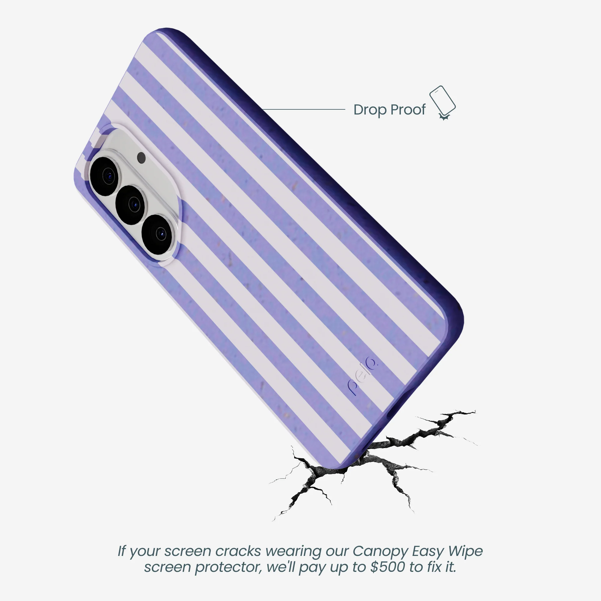 Lavender Lilac Stripes Samsung Galaxy S26 Case - Image 5