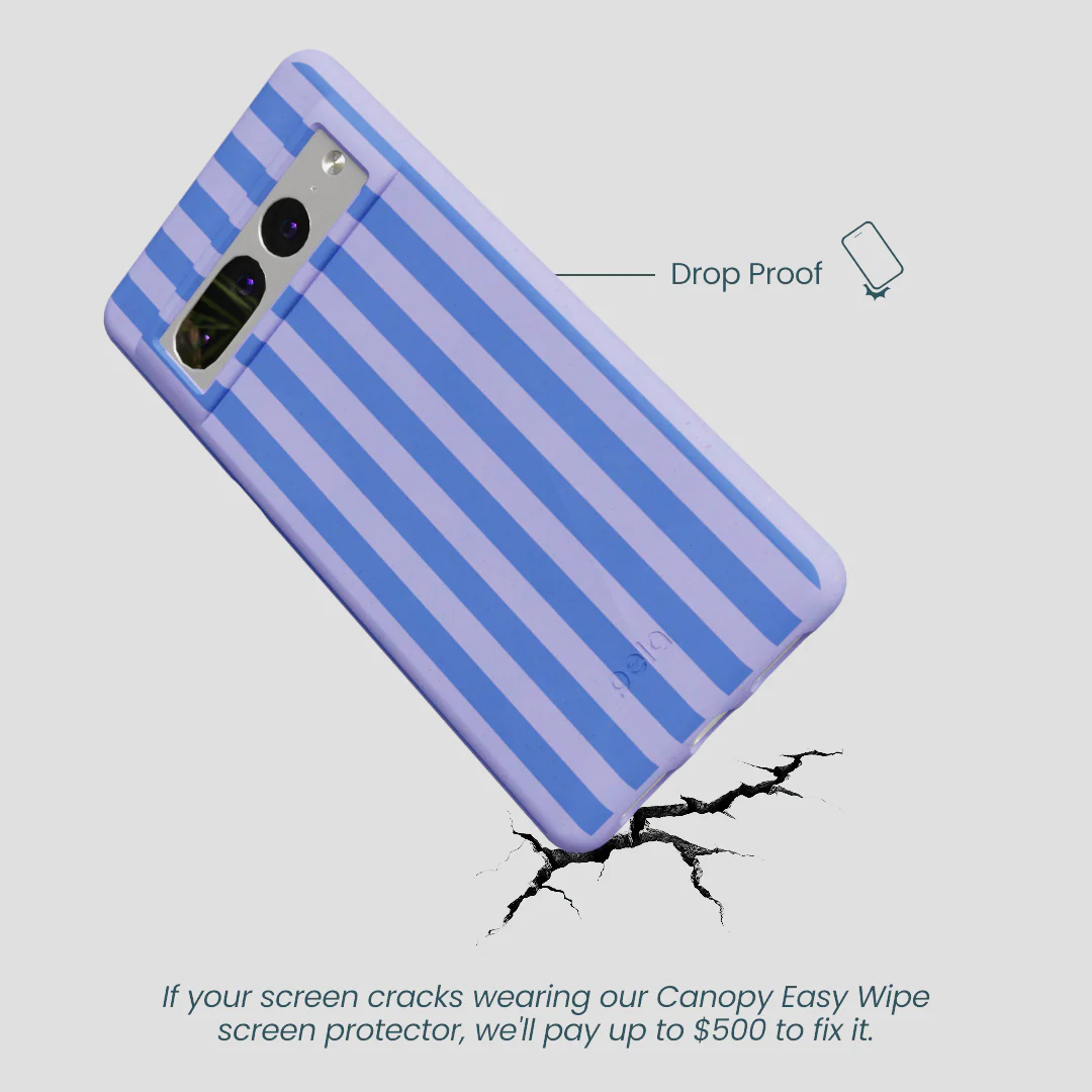 Lavender Periwinkle Stripes Google Pixel 7 Pro Case - Image 4