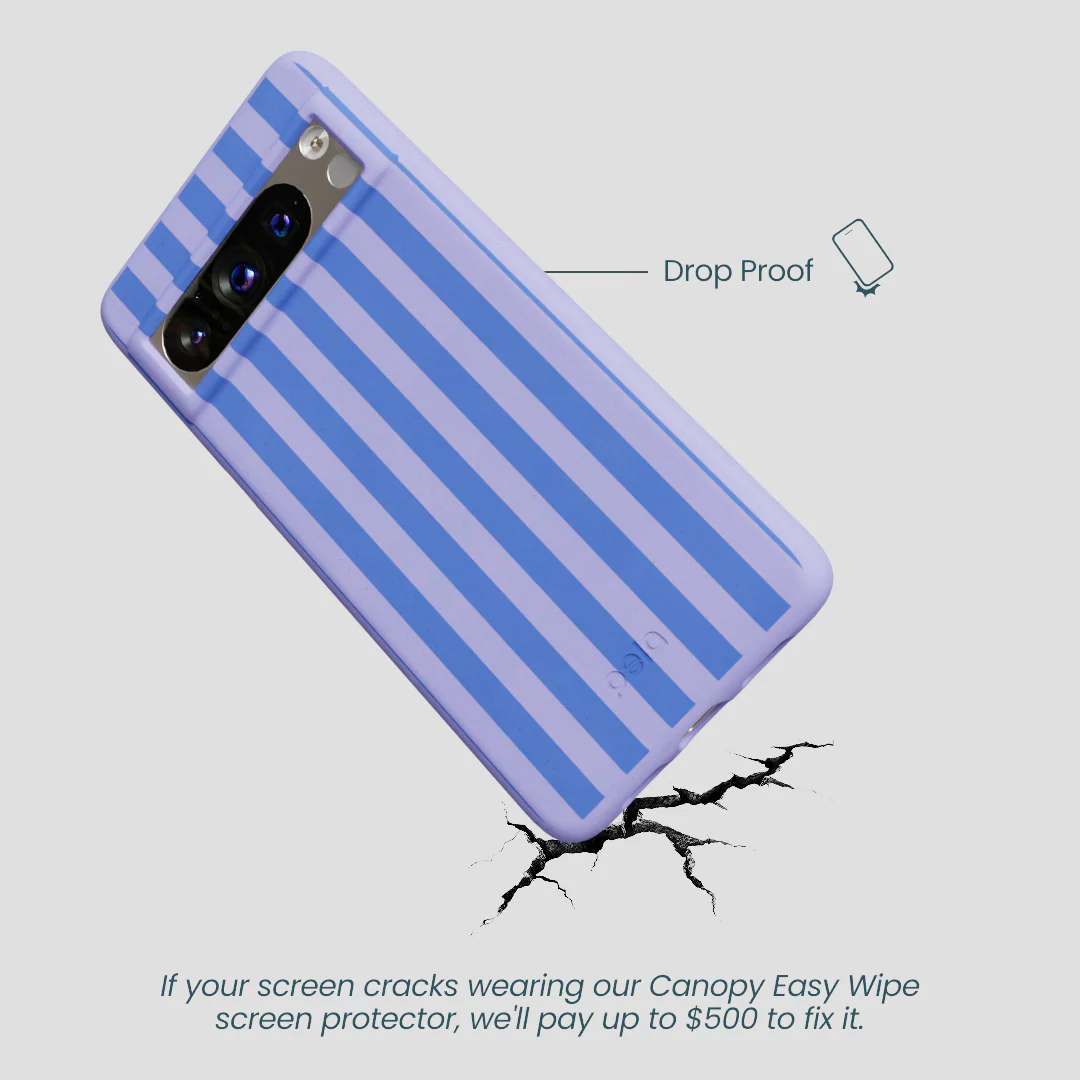 Lavender Periwinkle Stripes Google Pixel 8 Pro Case - Image 4