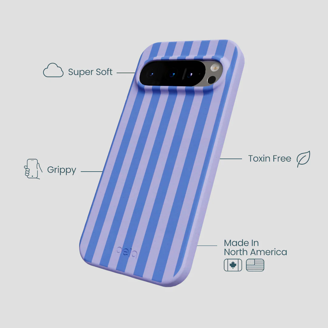 Lavender Periwinkle Stripes Google Pixel 9/9 Pro Case - Image 3