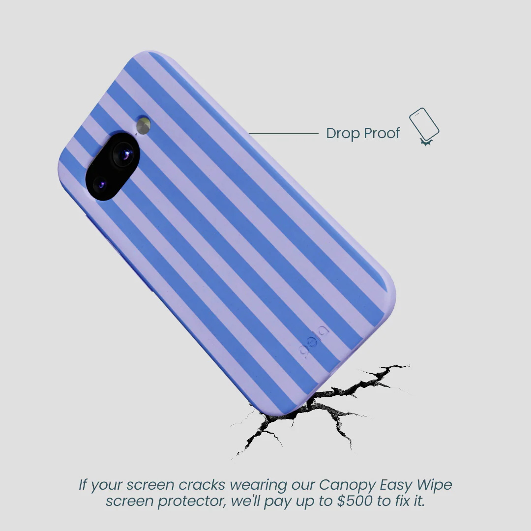 Lavender Periwinkle Stripes Google Pixel 9a Case - Image 4