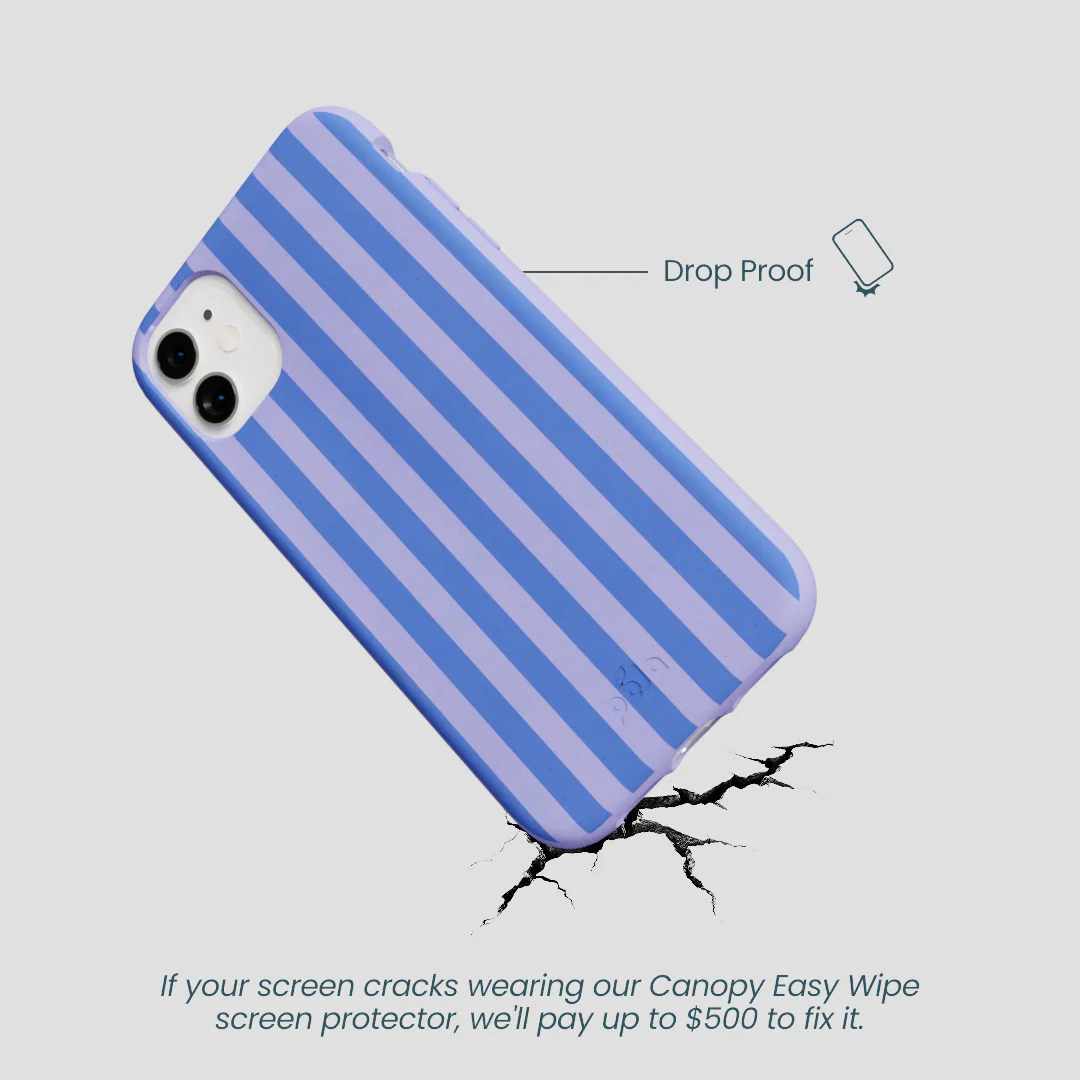 Lavender Periwinkle Stripes iPhone 11 Case - Image 4