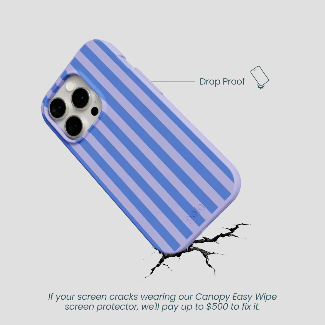 Lavender Periwinkle Stripes iPhone 14 Pro Case - Image 4