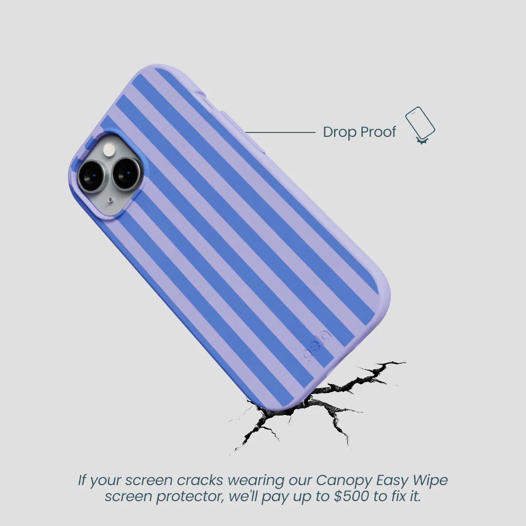 Lavender Periwinkle Stripes iPhone 15 Case - Image 4