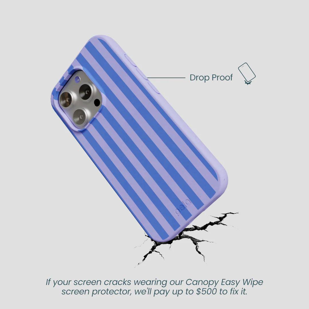 Lavender Periwinkle Stripes iPhone 16 Pro Case - Image 4