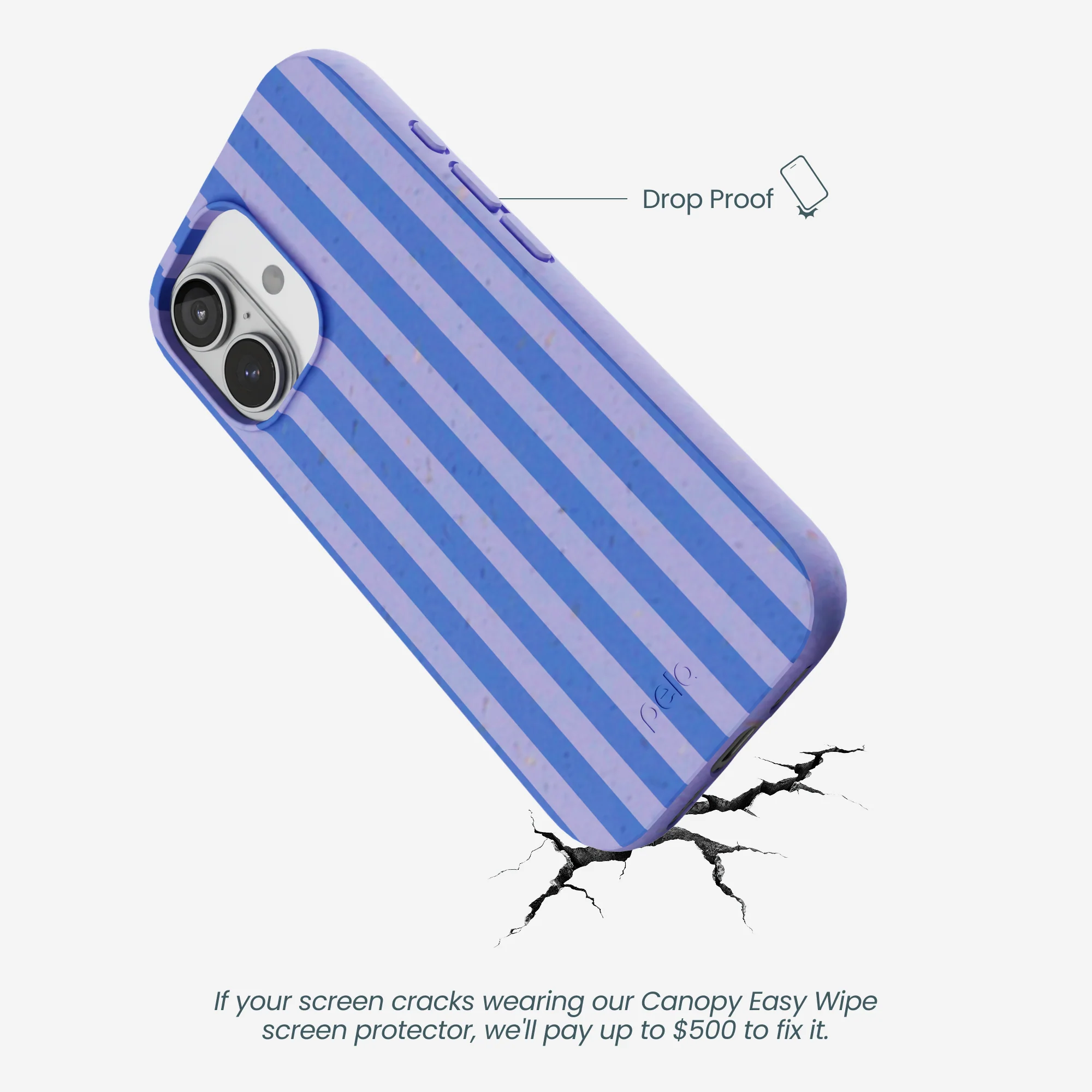 Lavender Periwinkle Stripes iPhone 17 Case - Image 4