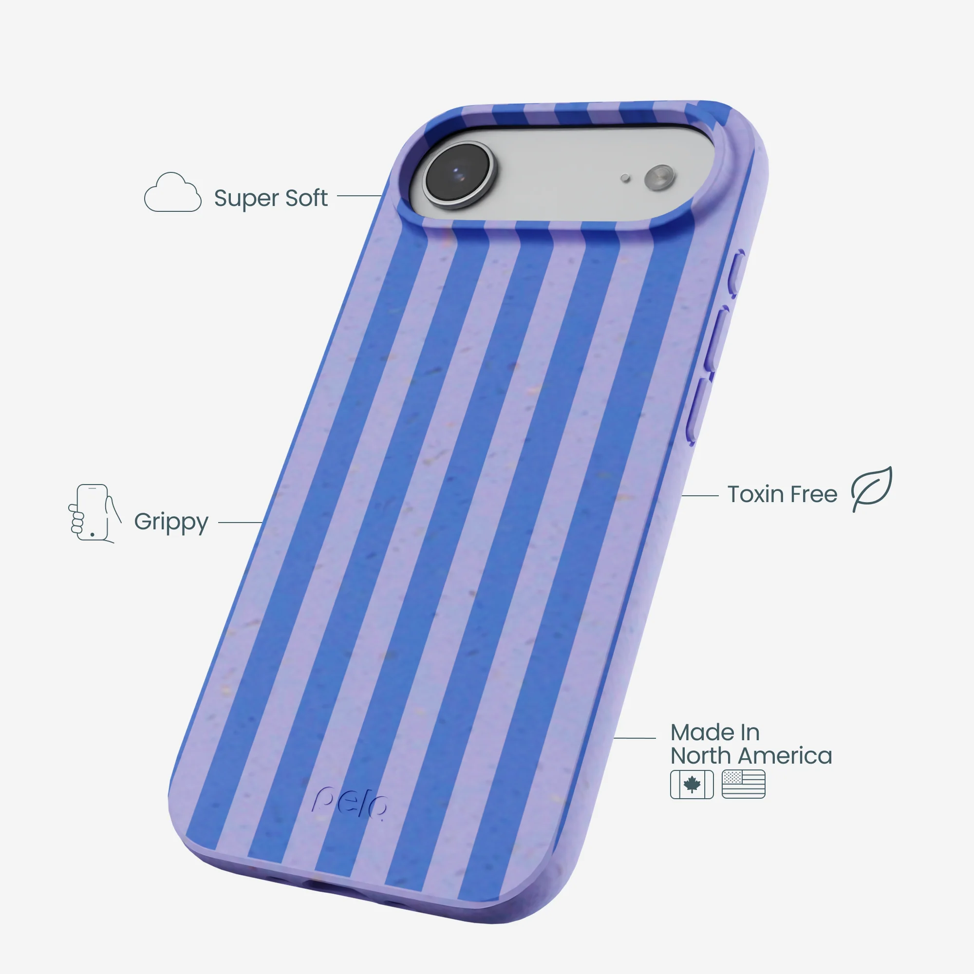 Lavender Periwinkle Stripes iPhone Air Case - Image 3