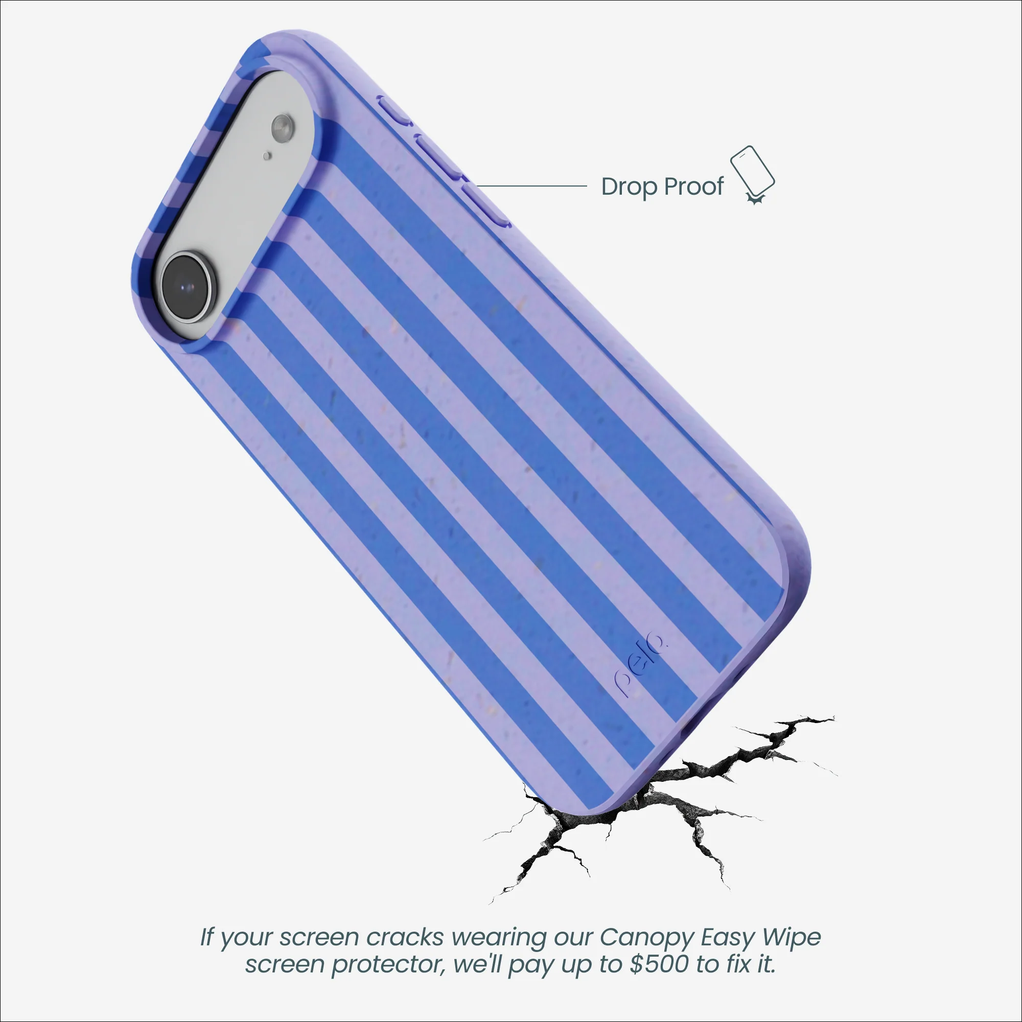 Lavender Periwinkle Stripes iPhone Air Case - Image 4