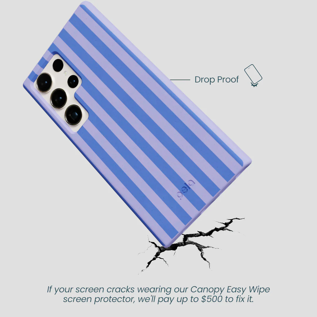 Lavender Periwinkle Stripes Samsung Galaxy S24 Ultra Case - Image 4
