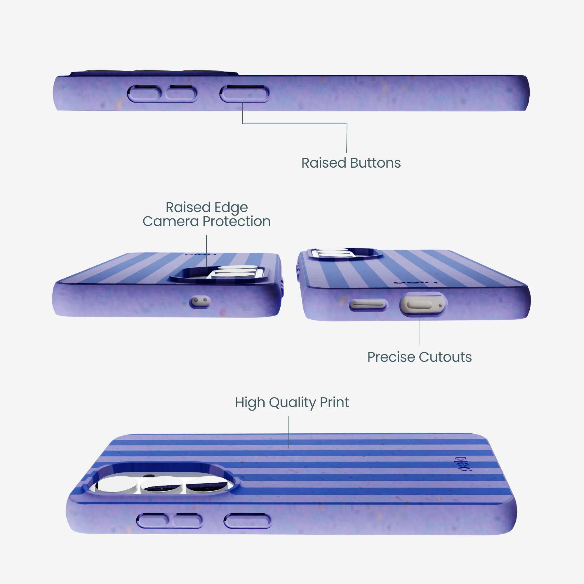Lavender Periwinkle Stripes Samsung Galaxy S26 Case - Image 2